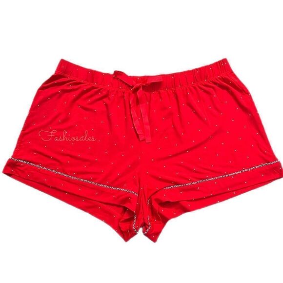 Victoria’s Secret Supersoft Modal polka dots elastic waistband Pajama Shorts Red - Picture 3 of 3